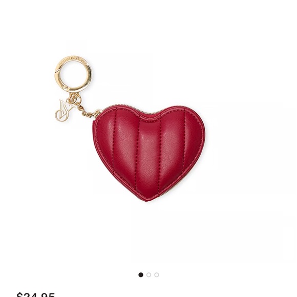 NWT! VICTORIA SECRET HEART BAG! I ADDED A NWT MATCHING BAGCHARM FREE! - Picture 8 of 10
